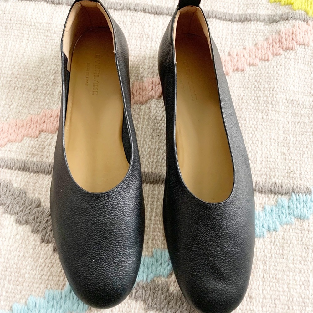 NIB Everlane Day Glove Black Leather Flats 11